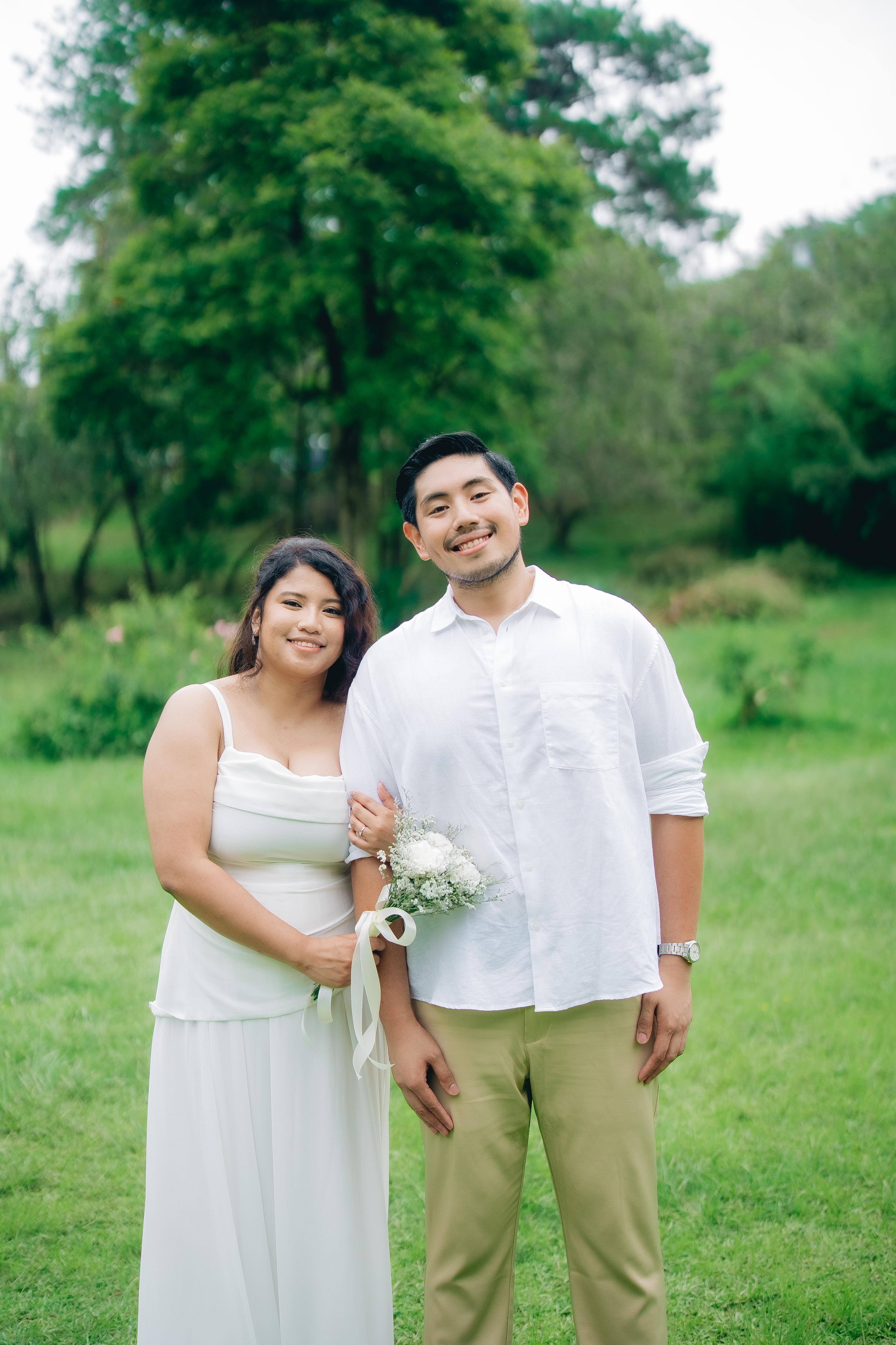 Verna and Peter in the garden