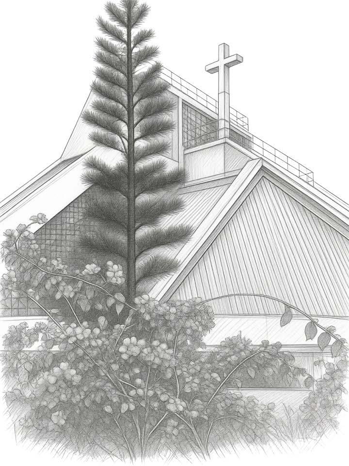 Sketch of Holy Family Church